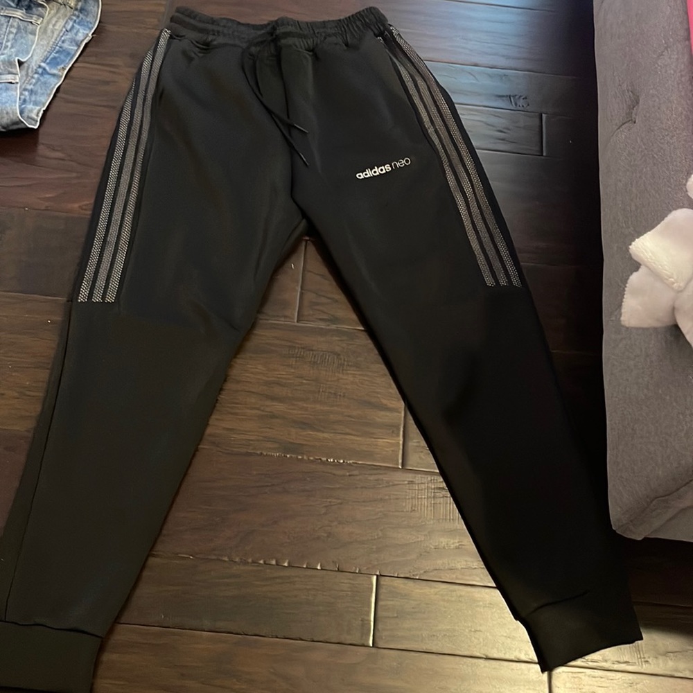 black adidas joggers